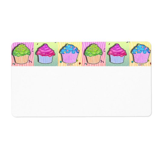 AVERY LABELS - Pop Art CUPCAKES (Voorkant)