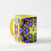 AVERY ~ Lobelia Pansies Patroon ~ Gepersonaliseerd Mok (Voorkant links)