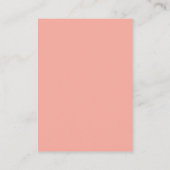 AVERY Minimal Blush Peach QR Code RSVP Wedding Informatiekaartje (Achterkant)
