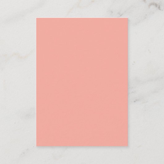 AVERY Minimal Blush Peach QR Code RSVP Wedding Informatiekaartje (Achterkant)