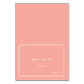 AVERY Minimal Blush Peach Wedding Place-kaarten Kaart (Voorkant)