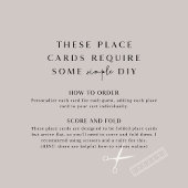 AVERY Minimal Blush Peach Wedding Place-kaarten Kaart