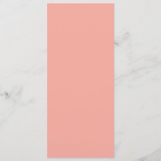 AVERY Minimal Blush Peach Zachte Coral Wedding Menu (Achterkant)