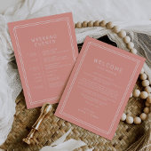 AVERY Minimal Blush Wedding Weekend-route Kaart