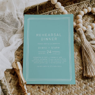 AVERY Minimalist Mint Green Lijst repetitiediner Kaart