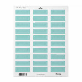 AVERY Minimalist Mint Green Retour Adreslabels Etiket (Full Sheet)