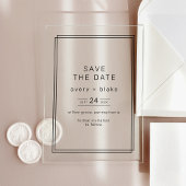 AVERY Minimalist Wedding Save the Date Acryl Uitnodigingen