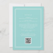 AVERY Minimalistische Mint Groen Lijst QR Code Huw Kaart (Achterkant)