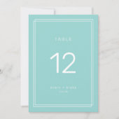 AVERY Minimalistische Mint Groene Trouwtafel Numme Kaart (Voorkant)