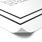 AVERY Minimalistische Wedding Seating Chart Sjablo Poster (Hoek)