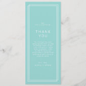 AVERY Mint Groene Trouwtafel Dank u kaarten (Voorkant)