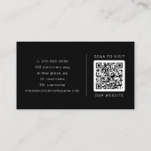 AVERY Modern Black Double Frame QR Code Visitekaartje (Achterkant)