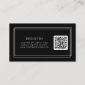 AVERY Modern Black QR Code Gift Registry Informatiekaartje (Voorkant)