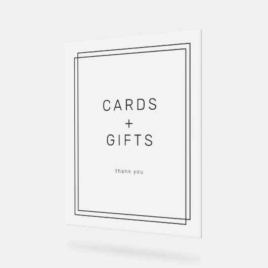 Avery Modern Minimalistische Kaarten en geschenken Acryl Bord (Hoek)