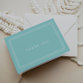 AVERY Modern Minimalistische Mint Green Lijst brui Bedankkaart