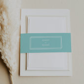 AVERY Modern Minimalistische Mint Green Lijst brui Uitnodigingen Wikkel