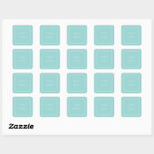 AVERY Modern Minimalistische Mint Green Lijst brui Vierkante Sticker (Vel)