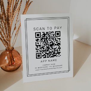 AVERY Modern Minimalistische Zakelijke Scan Om Te Reclamebord Met Voetstuk