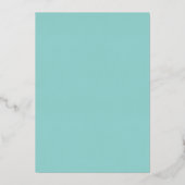 AVERY Modern Mint Green en Roos Gold Foil Wedding Folie Uitnodiging (Achterkant)