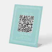 AVERY Modern Mintgroene QR-code restaurantmenu Reclamebord Met Voetstuk (Voorkant)