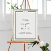 AVERY Modern Wedding Welcome Sign Sjabloon Poster