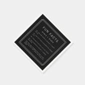 AVERY Modern Zwart Leuk Feit bruiloft Servet (Hoek)