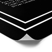 AVERY Modern Zwart Trouwstoel Grafiek Sjabloon Poster (Hoek)