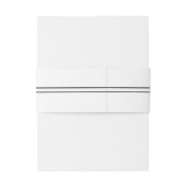 AVERY Modern zwart-wit monogram bruiloft Uitnodigingen Wikkel (Achterkant Voorbeeld)