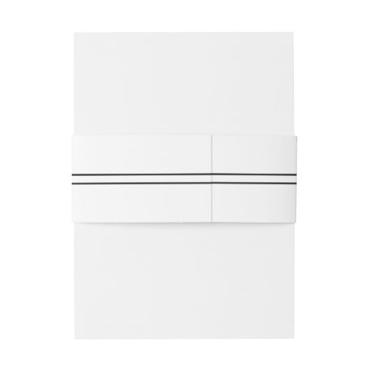 AVERY Modern zwart-wit monogram bruiloft Uitnodigingen Wikkel (Achterkant Voorbeeld)