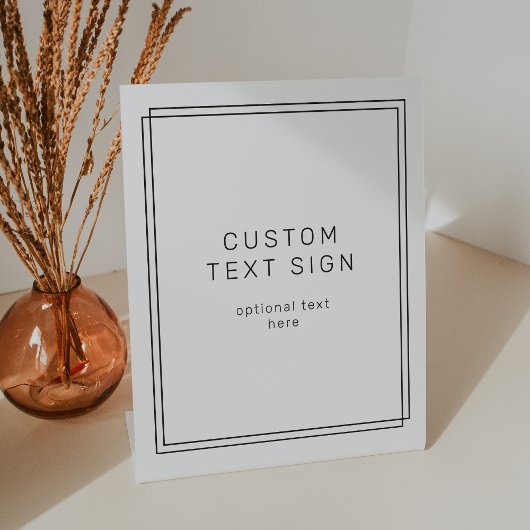 AVERY Moderne Minimalistische Custom Wedding Reclamebord Met Voetstuk