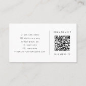 AVERY Moderne Minimalistische Dubbele Frame QR-cod Visitekaartje (Achterkant)