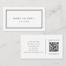 AVERY Moderne Minimalistische Dubbele Frame QR-cod