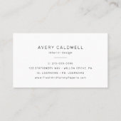 AVERY Moderne Minimalistische Dubbele Frame Visitekaartje (Achterkant)