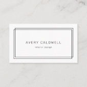 AVERY Moderne Minimalistische Dubbele Frame Visitekaartje (Voorkant)