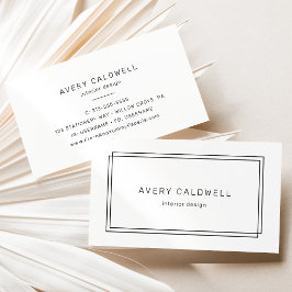 AVERY Moderne Minimalistische Dubbele Frame Visitekaartje