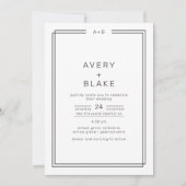 AVERY Moderne Minimalistische Monochrome QR Code T Kaart (Voorkant)