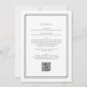 AVERY Moderne Minimalistische Monochrome QR Code T Kaart (Achterkant)