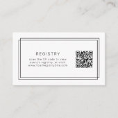 AVERY Moderne Minimalistische QR Code Gift Registr Informatiekaartje (Voorkant)