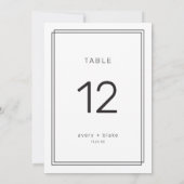 AVERY Moderne Minimalistische Trouwtafelnummers Kaart (Achterkant)