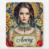AVERY ~ Mooie vrouw ~ Mousepad Muismat (Voorkant)