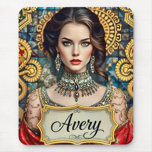 AVERY ~ Mooie vrouw ~ Mousepad Muismat (Voorkant)