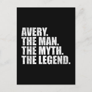 Avery naam, Avery De Man De Mythe De Legende Briefkaart
