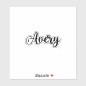 Avery Name - Handgeschreven kalligrafie Sticker (Vel)