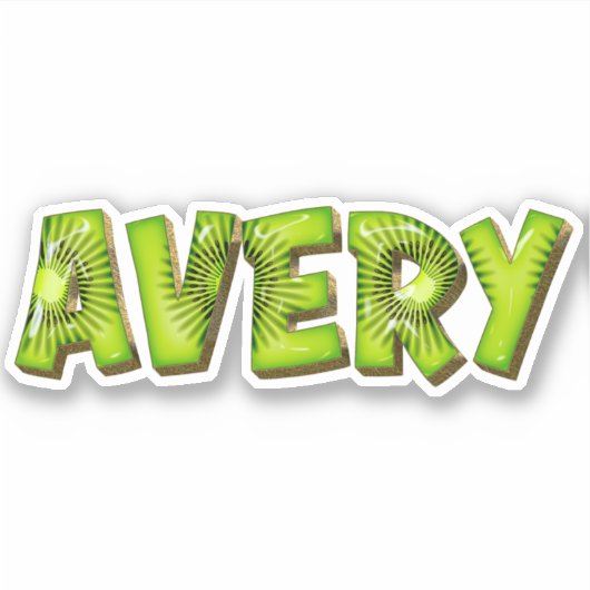 Avery Name Kiwi Design Aufkleber Sticker (Voorkant)