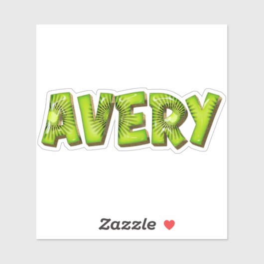 Avery Name Kiwi Design Aufkleber Sticker (Vel)