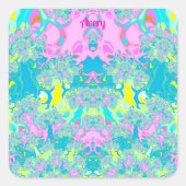 AVERY ~ PASTEL PERFECTION ~ VIERKANTE STICKER (Voorkant)