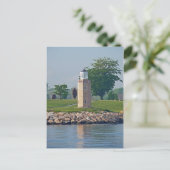 Avery Point Light Briefkaart (Staand voorkant)