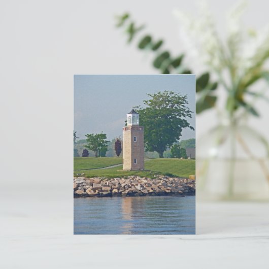 Avery Point Light Briefkaart (Staand voorkant)