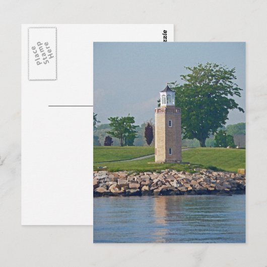 Avery Point Light Briefkaart (Voorkant / Achterkant)