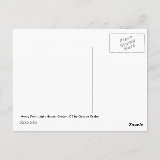 Avery Point Light Briefkaart (Achterkant)